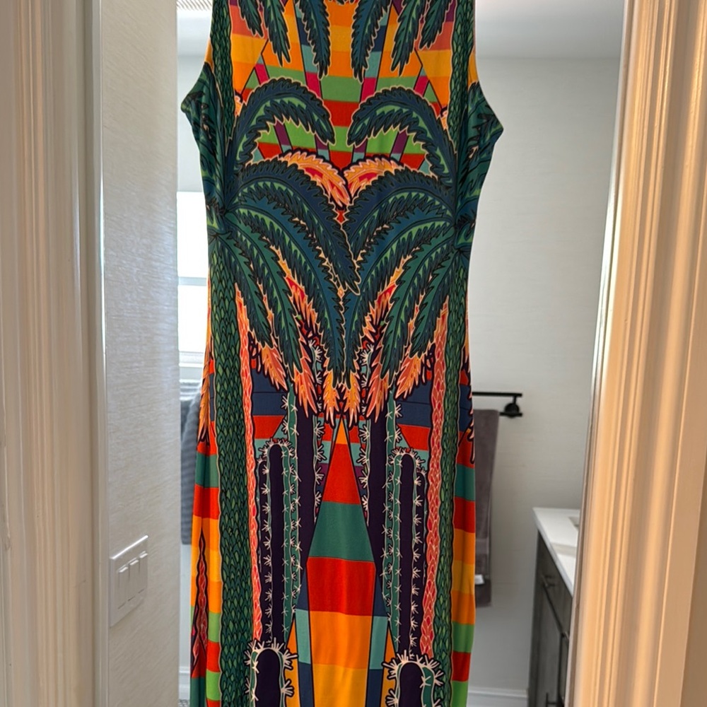 Colorful Geometric Maxi Dress - Picture 3 of 6